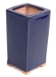 Mobile Preview: Bonsai - Schale, Kaskadenschale, eckig 9 x 9 x 17 cm, blau   50969