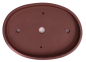 Preview: Bonsai - Schale Waldschale oval 37.5 x 26.5 x 5 cm unglasiert braun frostfest 51036A  2. Wahl