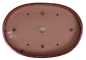Preview: Bonsai - Schale Waldschale oval 39 x 27 x 5 cm bordeaux frostfest  51345