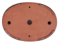 Preview: Bonsai - Schale Waldschale oval 37 x 26.5 x 5 cm bordeaux frostfest  51380