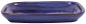 Preview: Bonsai - Untersetzer eckig 22 x 16.5 (innen 17 x 11.5) cm blau Keramik 53015