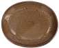 Preview: Bonsai - Untersetzer oval 20 x 16.5 (innen 15.5 x 12) cm hellbraun Keramik 54038