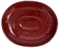 Preview: Bonsai - Untersetzer oval 25.5 x 20.5 (innen 20.5 x 15.5) cm braunrot Keramik