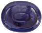 Preview: Bonsai - Untersetzer oval 30.5 x 24 (innen 25 x 18.5) cm blau Keramik 54043
