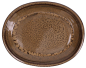 Preview: Bonsai-Untersetzer oval 15 × 12 cm - innen 11 × 8 cm hellbraun Keramik