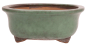 Preview: Tokoname Bonsai-Schale Syuuhou oval grün glasiert 34,5 × 27,7 × 11 cm gebraucht 58038