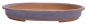Preview: Tokoname Bonsai-Schale Mumei oval blaugrau glasiert 48 × 38 × 6,5 cm gebraucht 58054