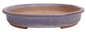 Preview: Tokoname Bonsai-Schale Mumei oval blaugrau glasiert 48 × 38 × 6,5 cm gebraucht 58054