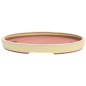 Preview: Tokoname Bonsaischale von Youzan - 27,5 x 22 x 3,3 cm - oval - matt gelb - 58100