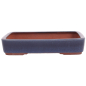 Preview: Tokoname Bonsaischale von Youzan - 30,5 x 23 x 6 cm - eckig - blau - 58113