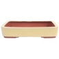 Preview: Tokoname Bonsaischale von Youzan - 30,5 x 23 x 6,2 cm - eckig - matt gelb - 58119