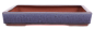 Preview: Tokoname Bonsaischale von Youzan - 30.5 x 21 x 5 cm - eckig - blau - 58134