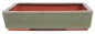 Preview: Tokoname Bonsaischale von Youzan - 30 x 20.5 x 7 cm - eckig - grün - 58137