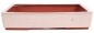 Preview: Tokoname Bonsaischale von Youzan - 37 x 28 x 7.3 cm - eckig - creme - 58141