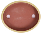 Preview: Tokoname Bonsaischale von Youzan - 32 x 25.5 x 5.8 cm - oval - gelb - 58145