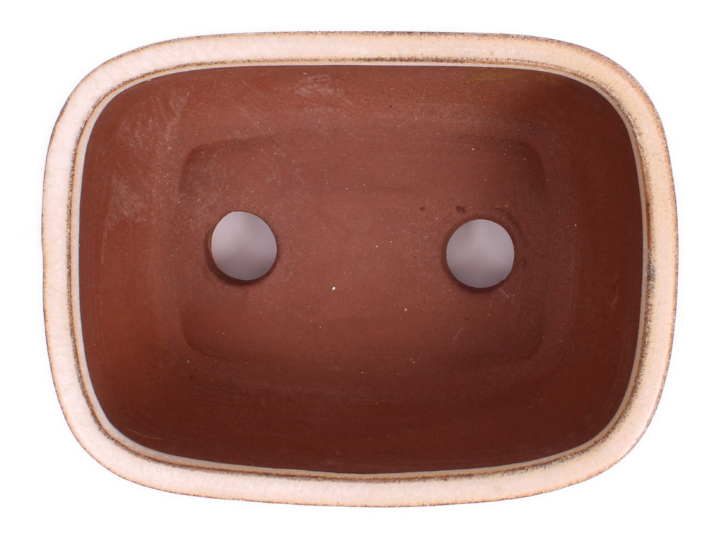 Preview: Bonsai - Schale eckig 13.5 x 10.5 x 6 cm creme  15021