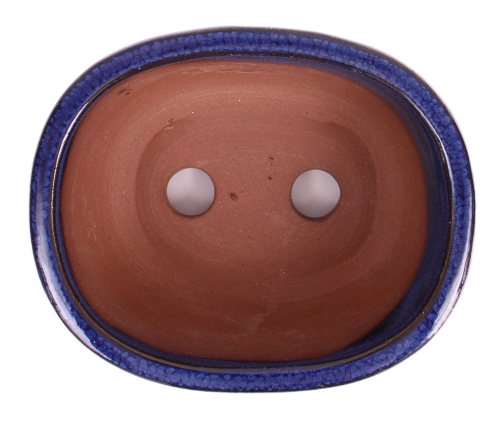 Bonsai - Schale oval 13.5 x 11 x 6 cm blau  15023