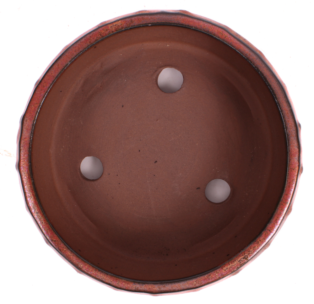 Preview: Bonsai - Schale Trommelschale rund 15 Ø x 6 cm kupferfarben  15050