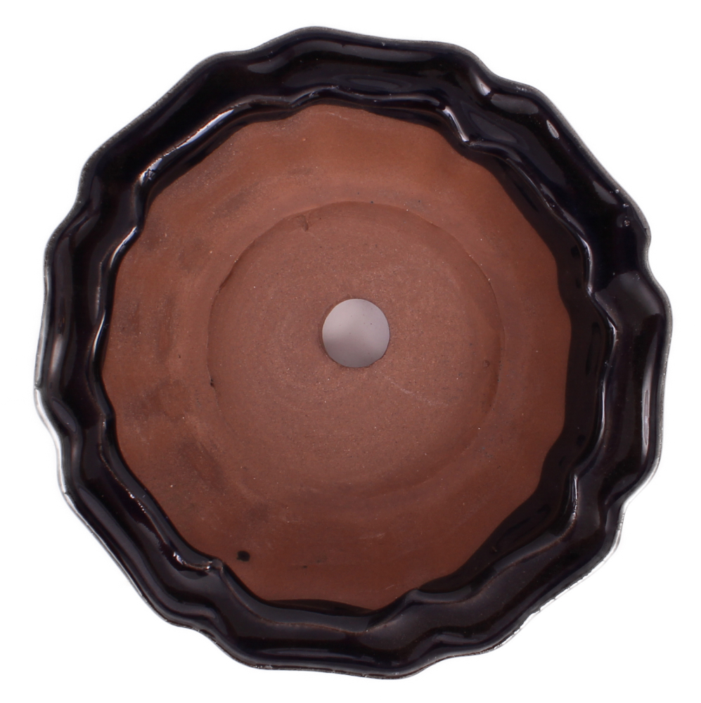 Preview: Bonsai - Schale rund 13.5 Ø x 5 cm dunkelblau 15219