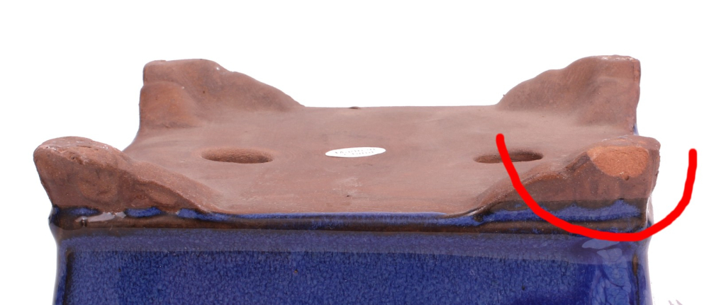 Preview: Bonsai - Schale 17.5 x 17.5 x 8.5 cm, blau  22030 - 2. Wahl