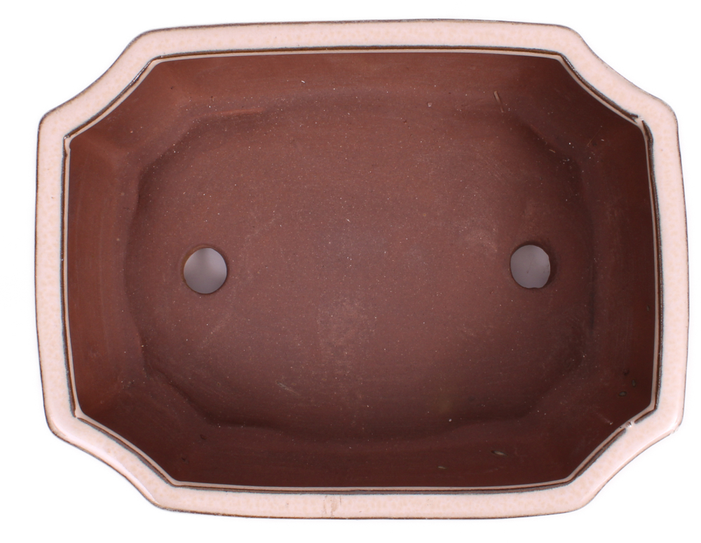 Bonsai - Schale eckig 21 x 16 x 7.3 cm, creme  22031