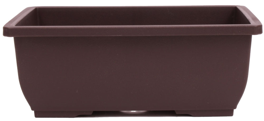 Bonsai-Schale eckig 21,5 × 15,5 × 7,5 cm braun Kunststoff 22057