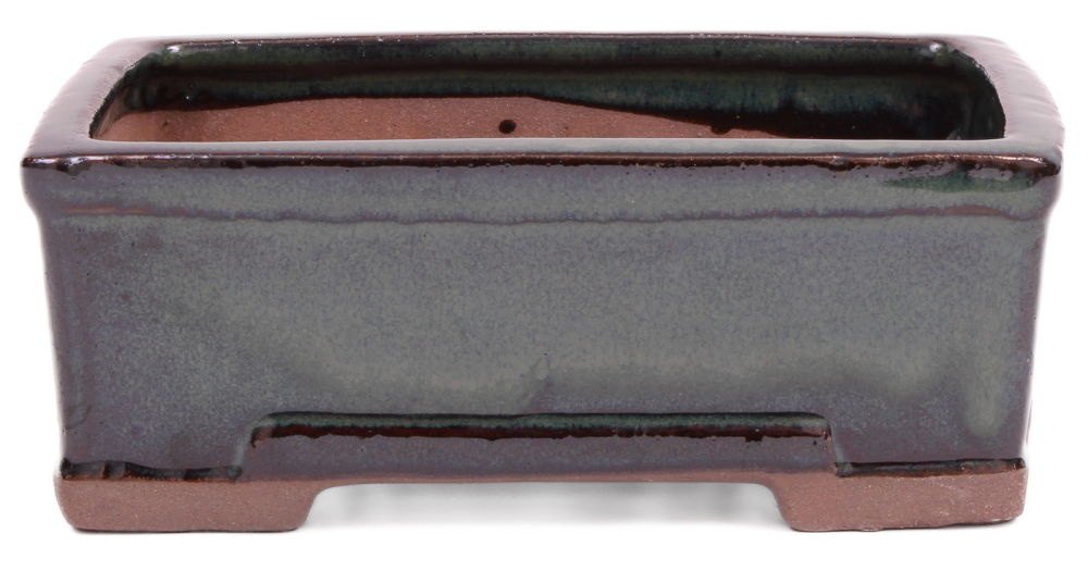 Bonsai - Schale eckig 16 x 12 x 6.5 cm moosgrün  22105