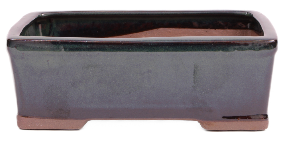 Bonsai - Schale eckig 22 x 16 x 7.5 cm moosgrün  22106