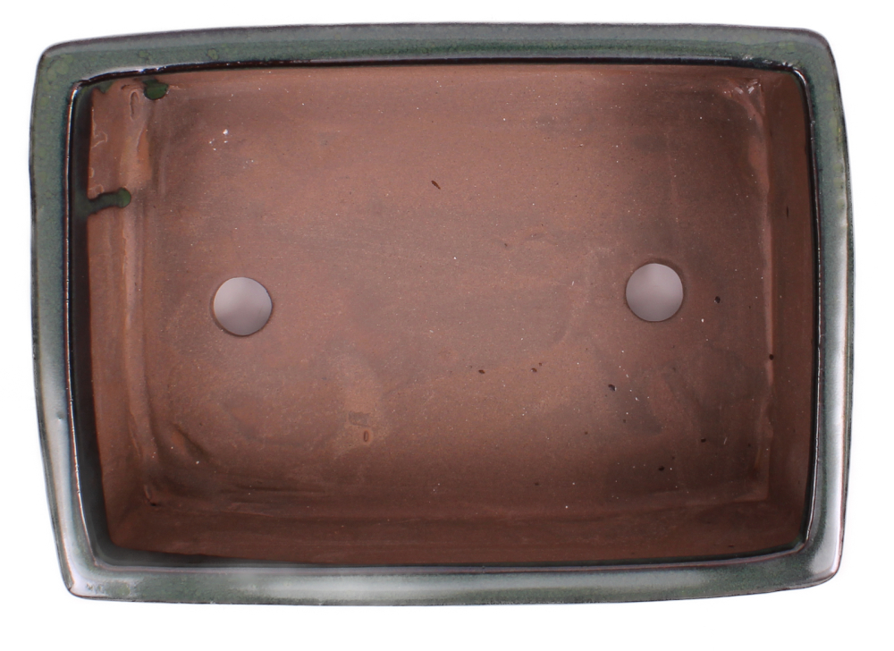 Preview: Bonsai - Schale eckig 22 x 16 x 7.5 cm moosgrün  22106