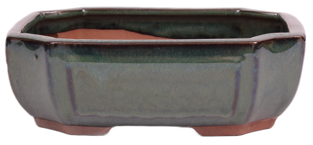 Bonsai - Schale eckig 21.5 x 16 x 7.5 cm moosgrün 22107