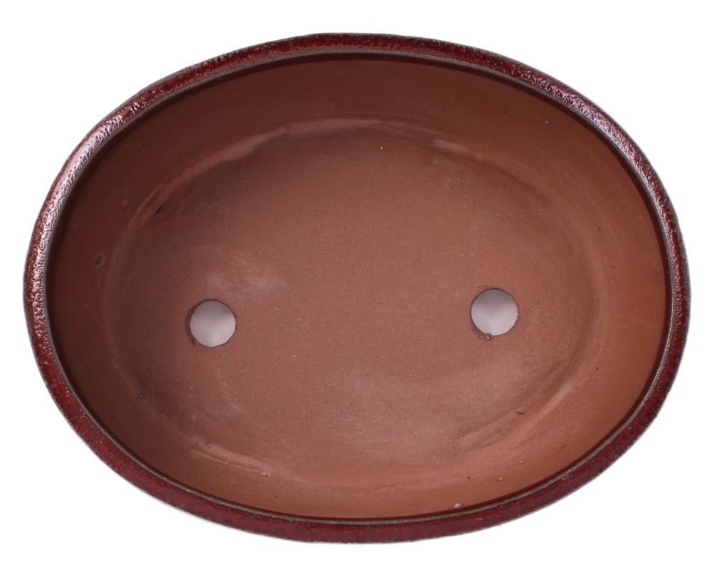 Preview: Bonsai - Schale oval 21.5 x 16.5 x 6.5 cm bordeaux  22109
