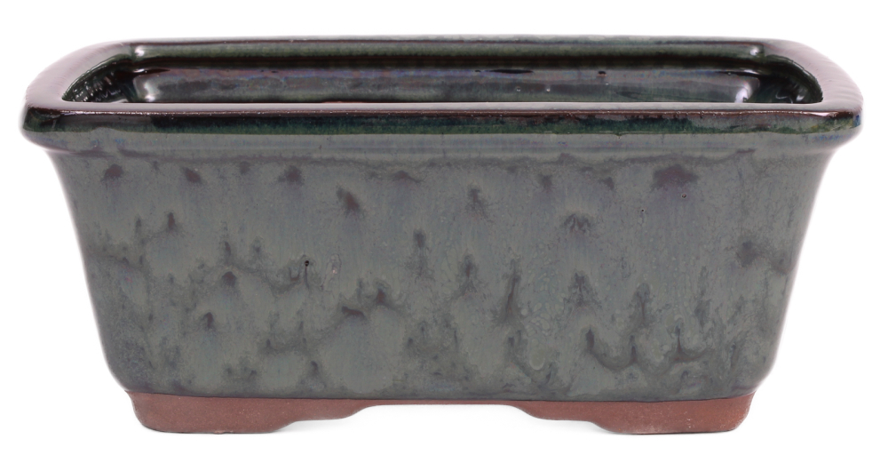 Preview: Bonsai - Schale  eckig  22 x 16.5 x 9.5 cm moosgrün  22111