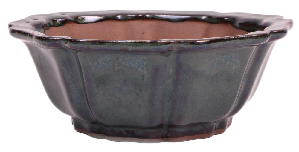 Bonsai - Schale rund 18  Ø x 7 cm  moosgrün  22112