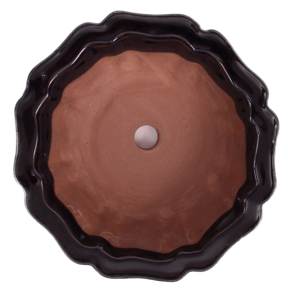 Preview: Bonsai - Schale rund 18  Ø x 7 cm  dunkelblau 22155