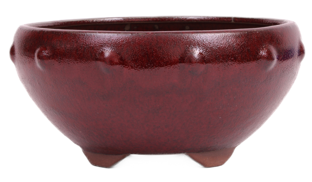 Bonsai - Schale rund 20,5 Ø x 10.5 cm bordeaux 22156