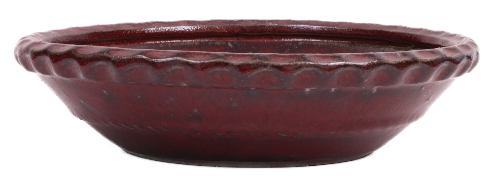 Bonsai - Schale rund 21.5 Ø x 5.5 cm bordeaux  22158