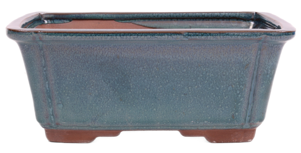 Bonsai - Schale  eckig  22 x 16.5 x 9.5 cm blaugrün  22159