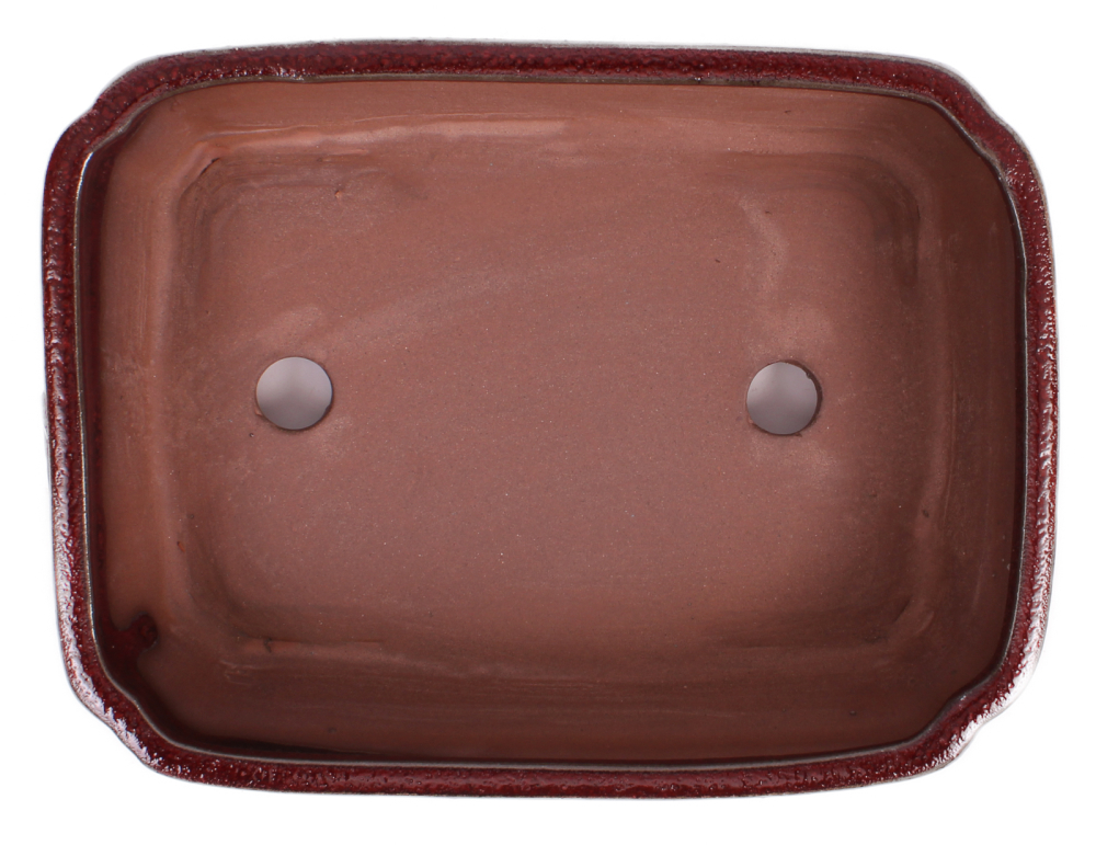 Bonsai - Schale eckig 21.5 x 16.5 x 6.5 cm bordeaux 22165