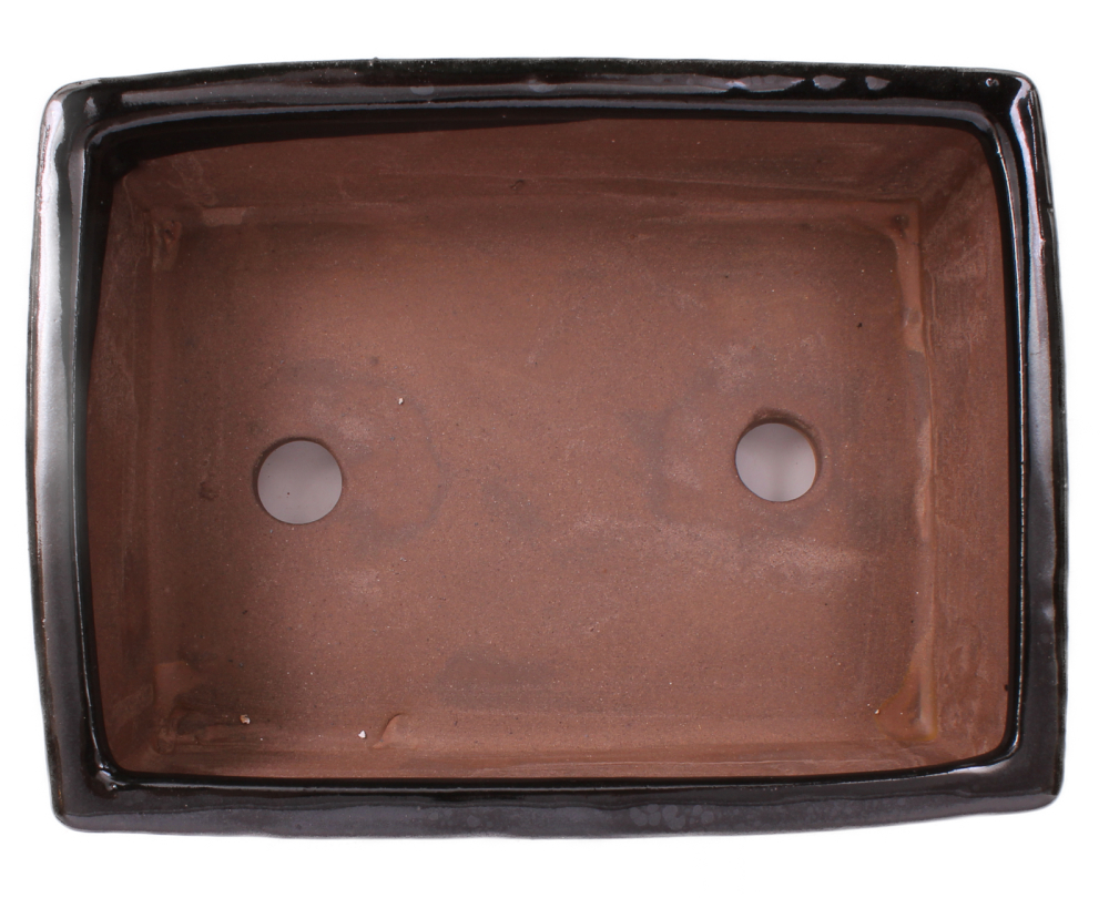 Preview: Bonsai - Schale eckig 18.5 x 14 x 6 cm schwarz 22166