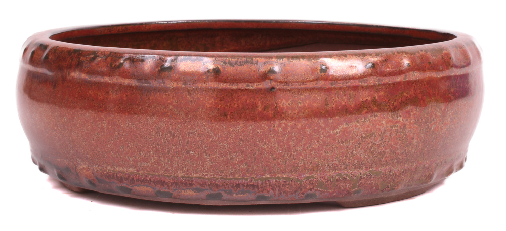 Bonsai - Schale Trommelschale rund 20 Ø x 7 cm kupferfarben 22179