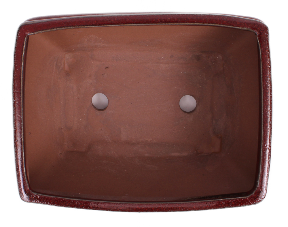 Preview: Bonsai - Schale eckig 20.5 x 15 x 9.5 cm bordeaux  22180