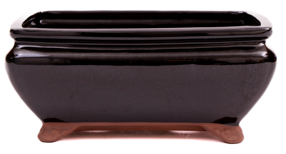 Bonsai - Schale eckig 20.5 x 15 x 9.5 cm schwarz 22181