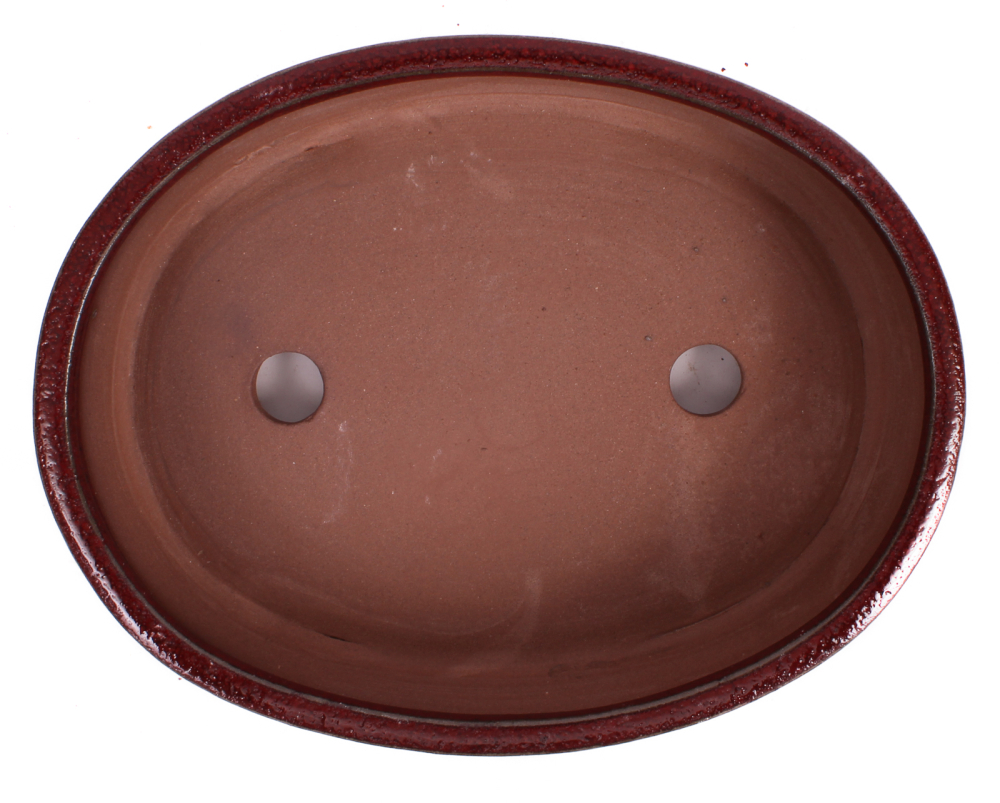 Preview: Bonsai - Schale oval 20.5 x 16 x 6 cm bordeaux  22184