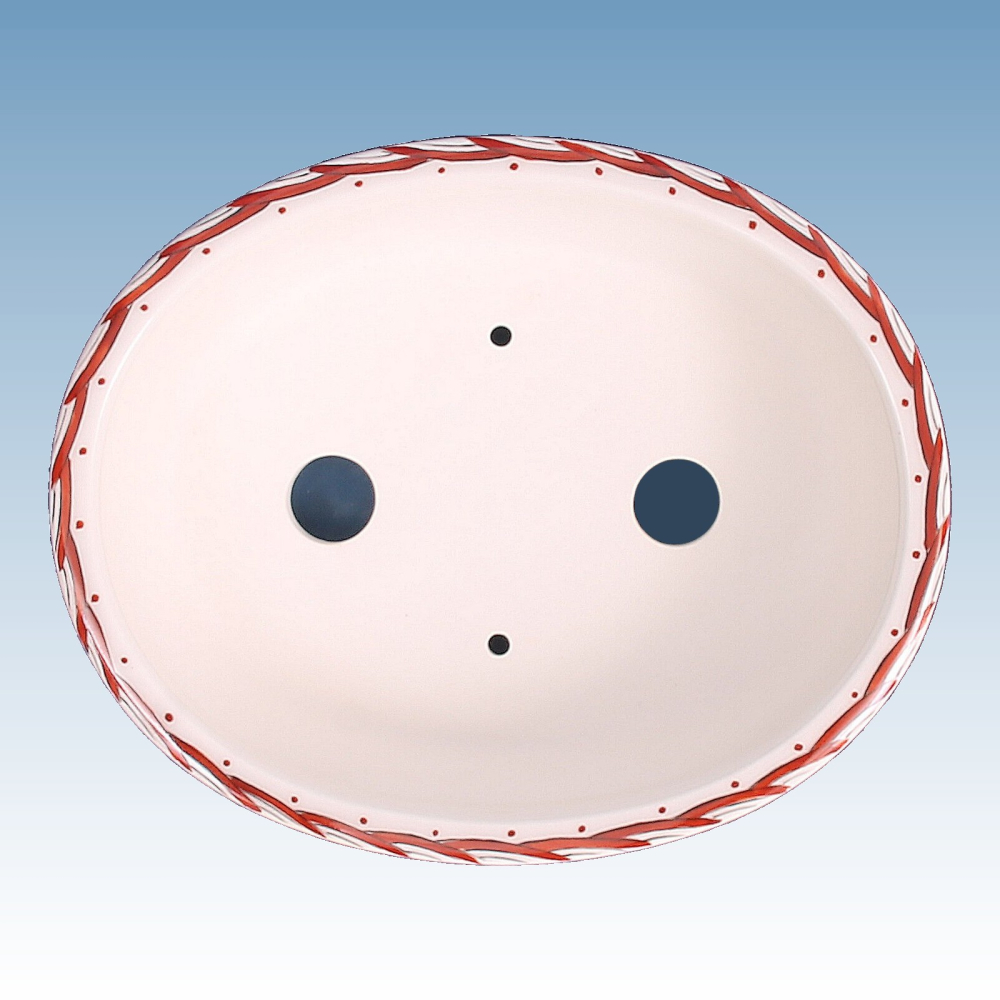 Bonsai - Schale, oval 16 x 13 x 5 cm, handbemalt  22707