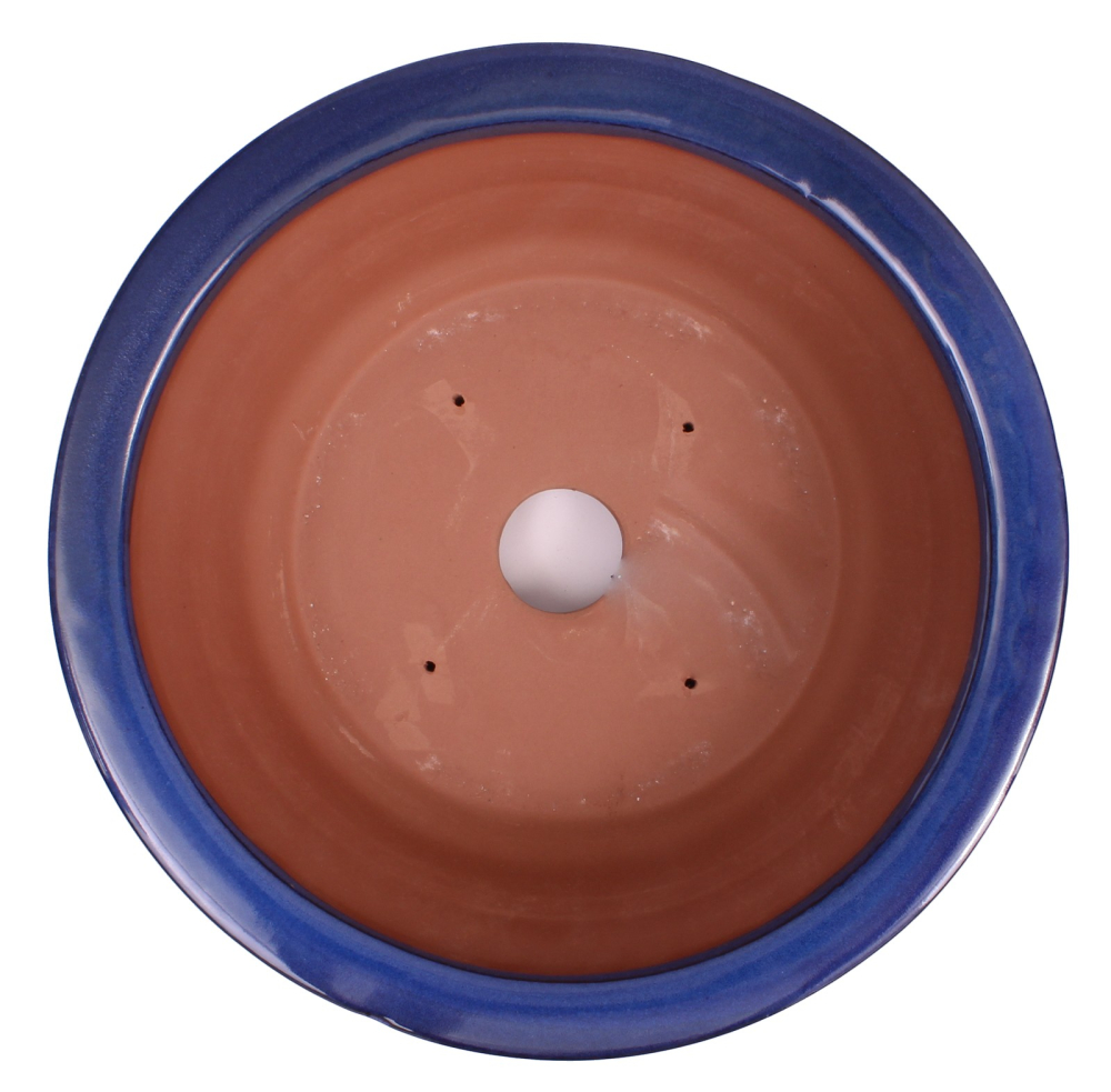 Preview: Bonsai - Schale rund 30.5 Ø x 11.5 cm  blau frostfest aus Japan 30015