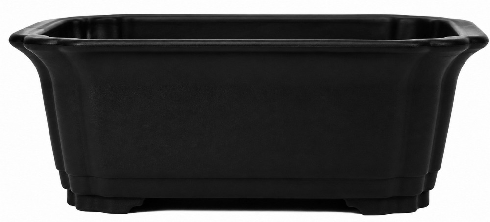 Bonsai - Schale eckig  23,5 × 18,5 × 9 cm Kunststoff schwarz sehr stabil 30017