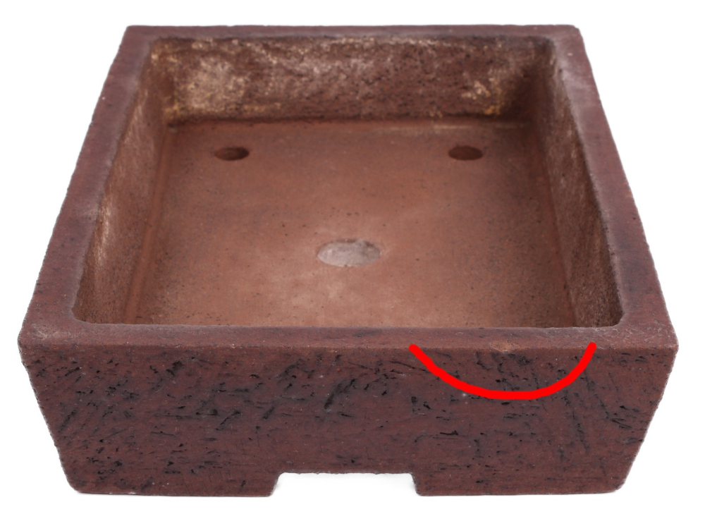 Preview: Bonsai-Schale eckig 24x17x5.5 cm Axel Brockmann handgemacht frostfest gebraucht