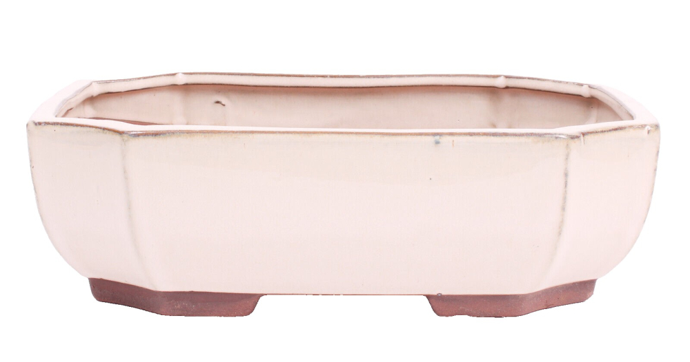 Bonsai - Schale eckig 26.5 x 20 x 8.5 cm, creme  30038