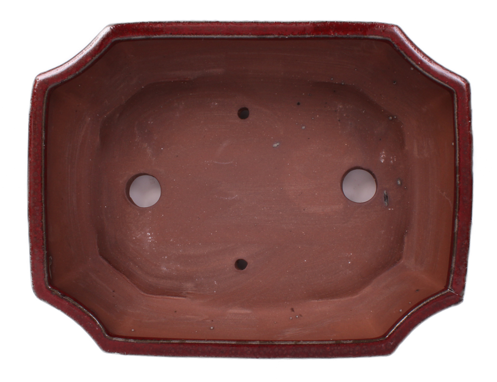 Preview: Bonsai - Schale eckig 26.5 x 20 x 8.5 cm,  bordeaux  30048