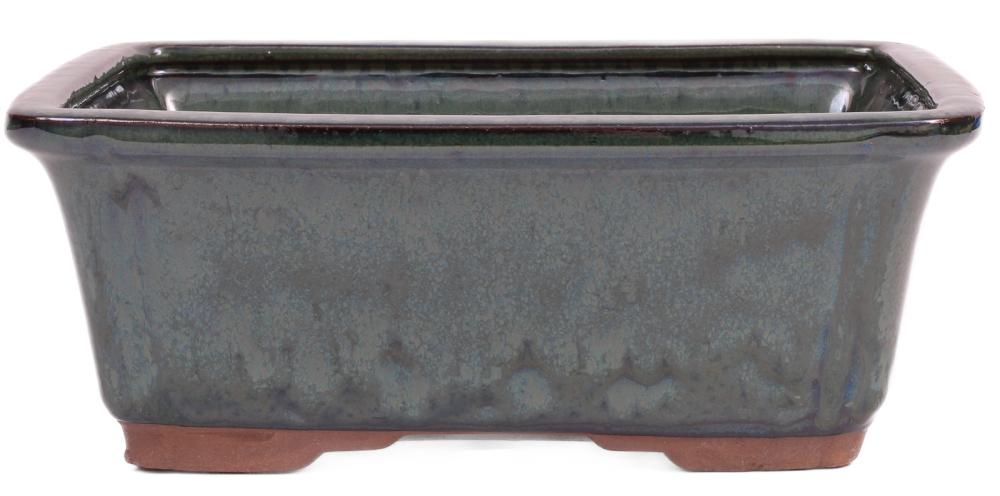 Bonsai - Schale  eckig  26.5 x 21 x 10 cm moosgrün  30130